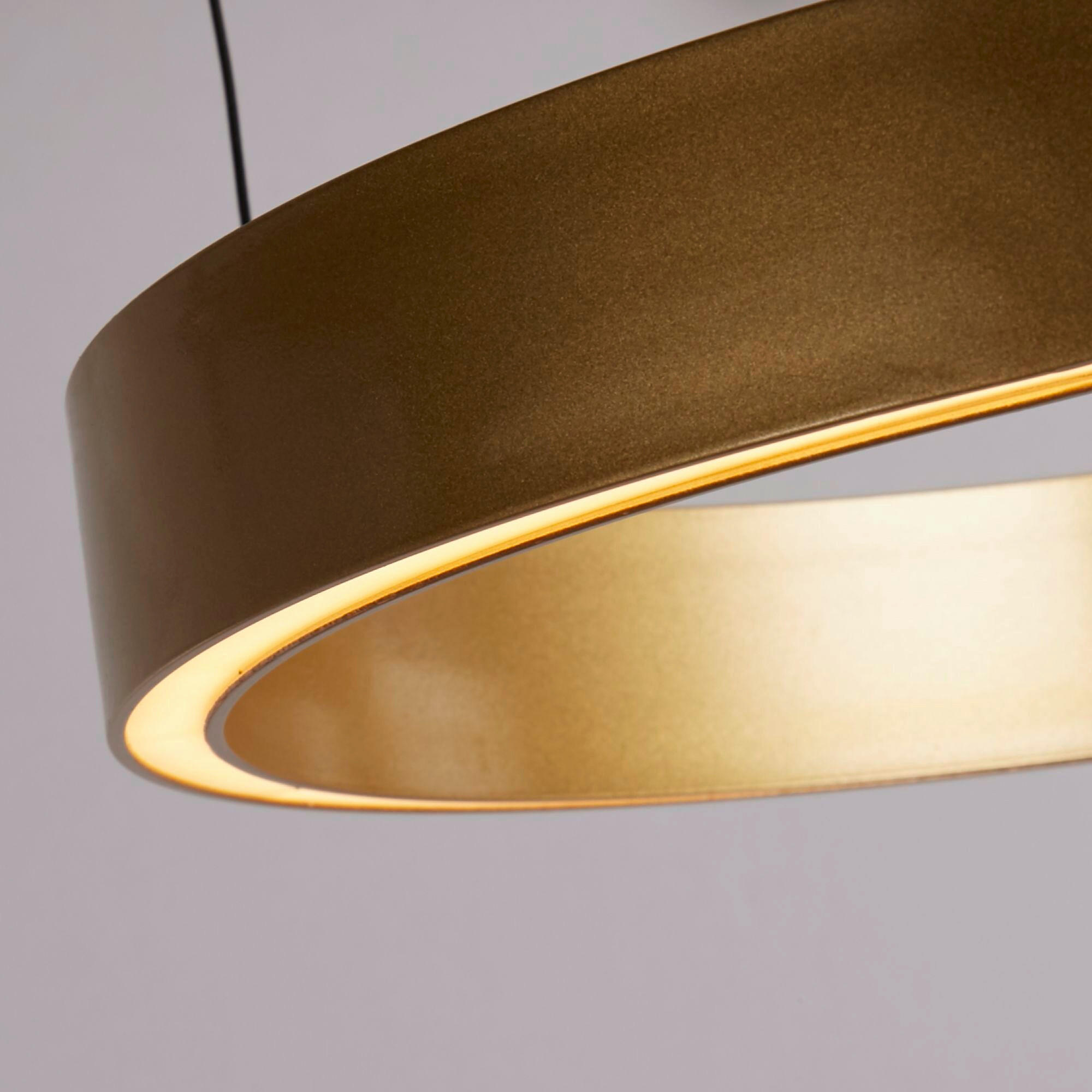 LED-HÄNGELEUCHTE Searchlight Layla Pendant 12,5/44 cm   - Goldfarben, MODERN, Metall (12,5/44cm) - Searchlight