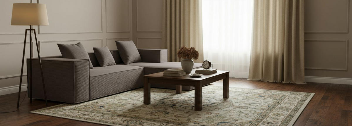 ECKSOFA in Cord Braun  275/175 cm  - Braun, Design, Textil (275/175cm) - P & B