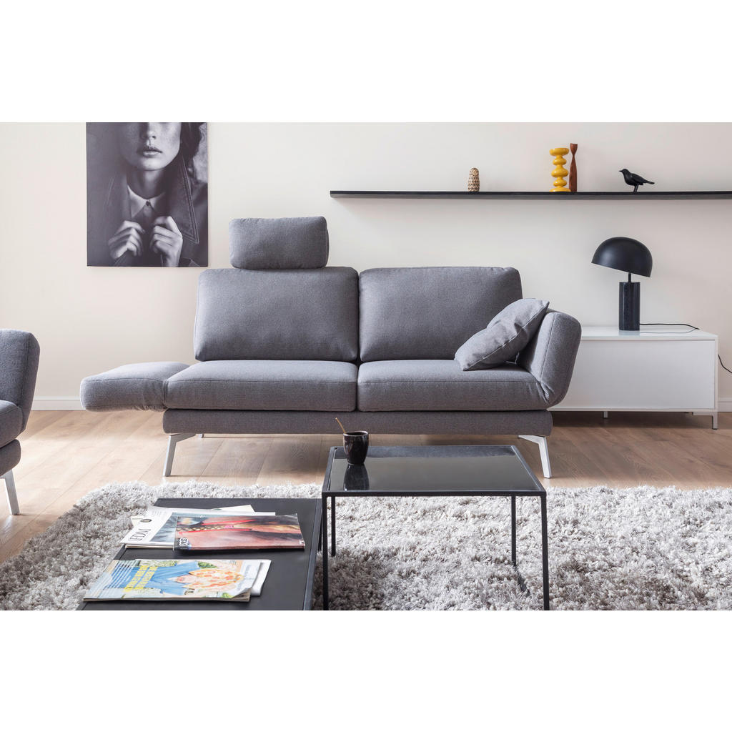 Thumbnail - Hom`in 2,5-Sitzer, Dunkelgrau, Textil, 192-236x87x93-151 cm, Blauer Engel, Goldenes M, Dgm, Oeko-Tex® Standard 100, Type...