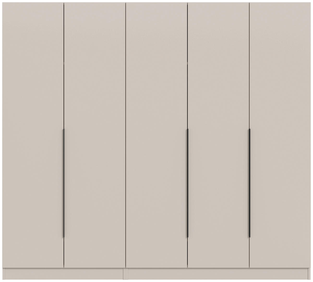 DREHTÜRENSCHRANK  in Kaschmir  - Kaschmir/Schwarz, MODERN, Holzwerkstoff/Kunststoff (200/181/52cm) - Livetastic