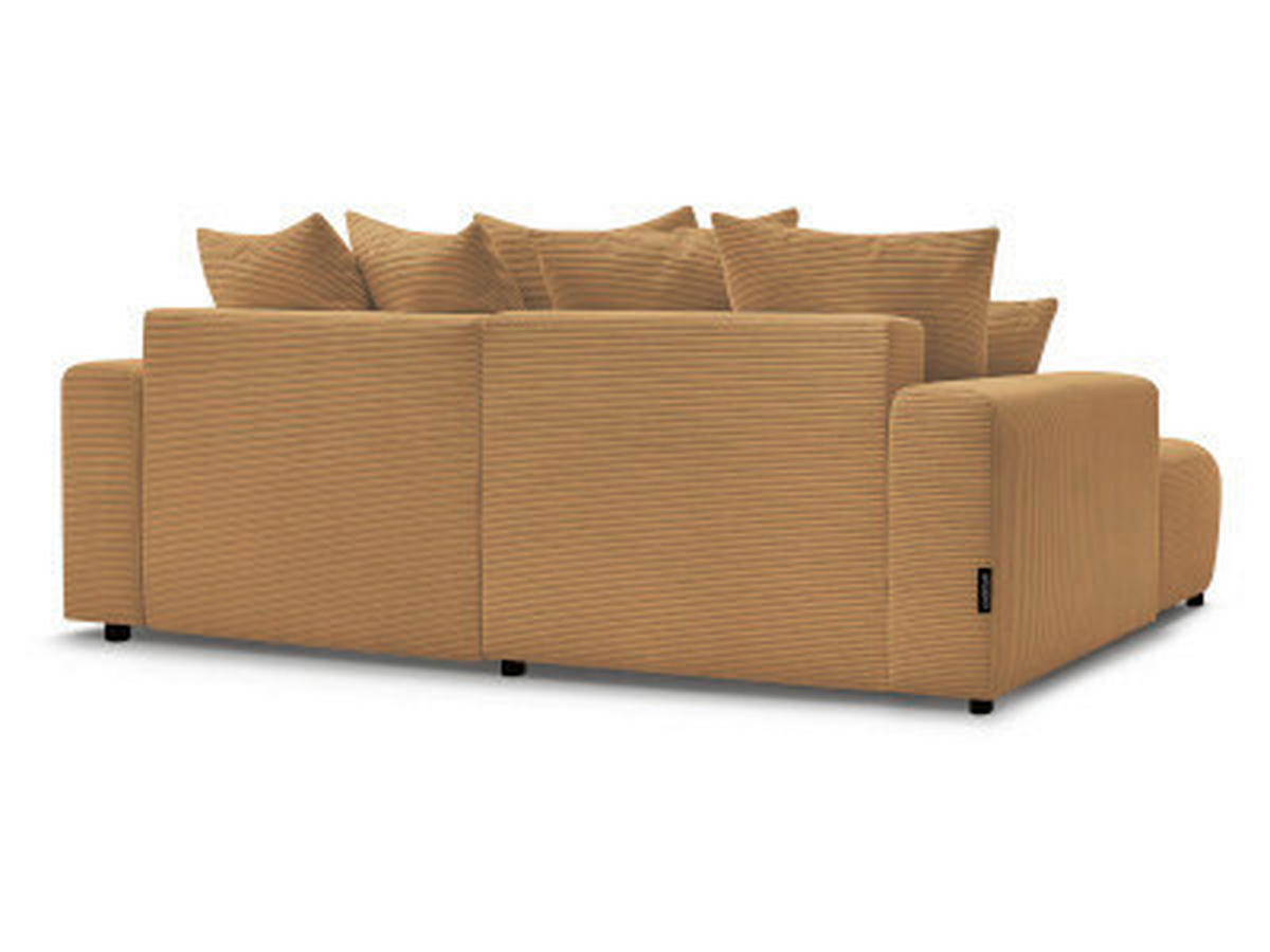 ECKSOFA Ottomane links  ATILLA Gelb Cord  - Gelb/Schwarz, MODERN, Kunststoff/Textil (149/244cm)