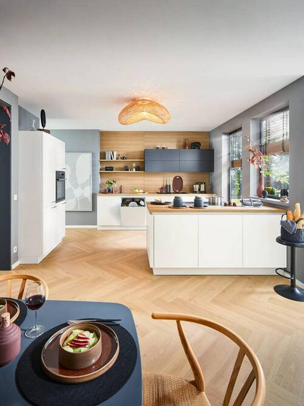 EINBAUKÜCHE   - Weiß, Design, Holzwerkstoff - Dieter Knoll