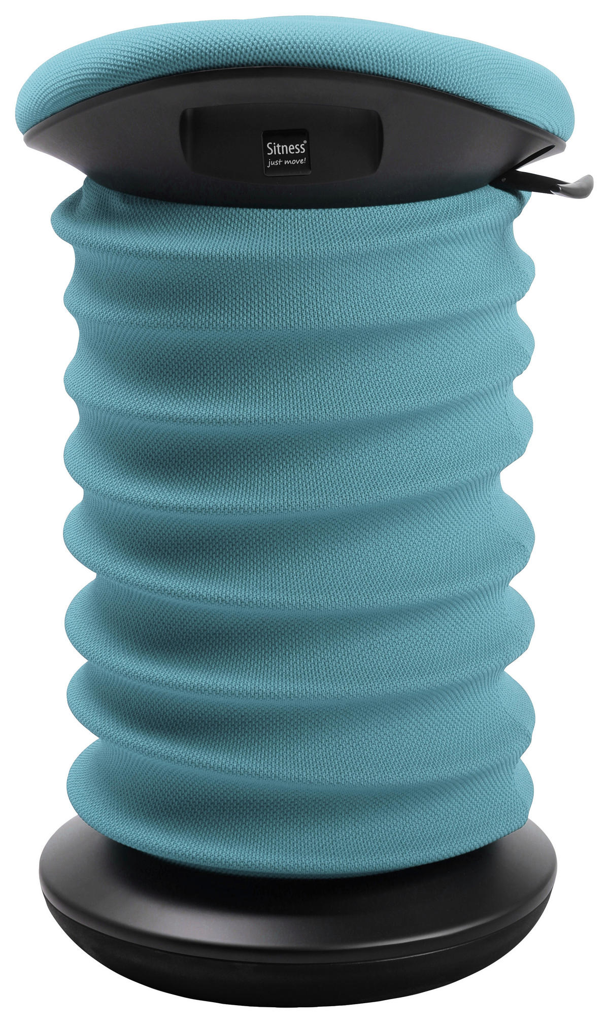 BÜROHOCKER Blau, Schwarz  - Blau/Schwarz, Design, Kunststoff/Textil (37,5/53-64/36cm) - Topstar