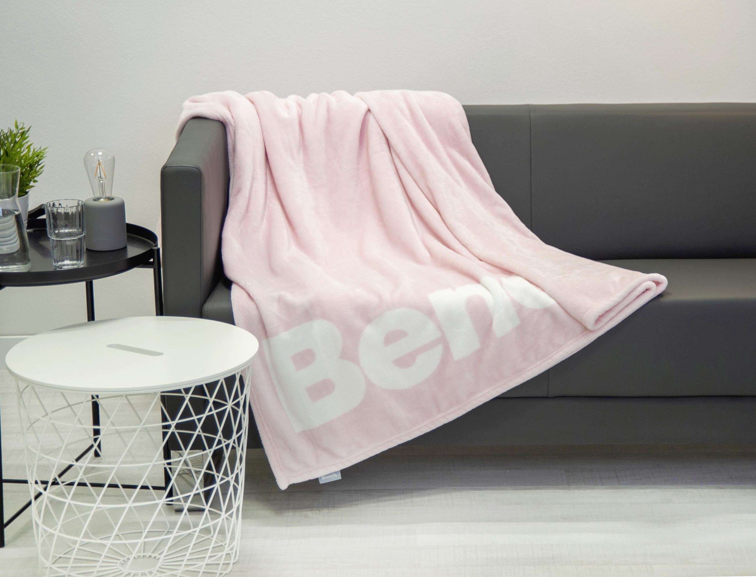 WOHNDECKE 150/200 cm  - Rosa/Weiß, KONVENTIONELL, Textil (150/200cm) - Bench