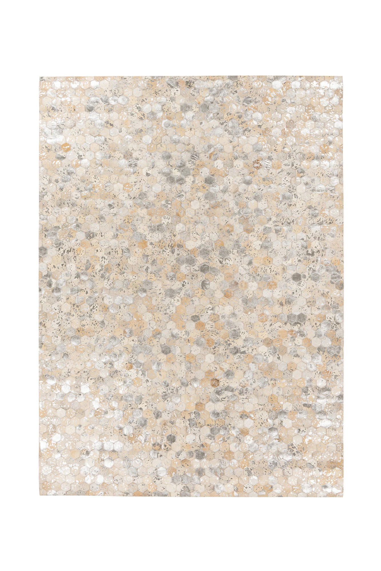 FLACHWEBETEPPICH 160/230 cm Lavin 1025 Silber Silberfarben  - Silberfarben, KONVENTIONELL, Leder/Textil (160/230cm)
