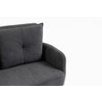 SITZBANK 180/93/67 cm Cord Anthrazit Metall  - Anthrazit/Schwarz, Design, Textil/Metall (180/93/67cm) - Novel