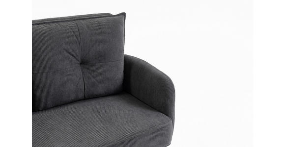 SITZBANK 180/93/67 cm Cord Anthrazit Metall  - Anthrazit/Schwarz, Design, Textil/Metall (180/93/67cm) - Novel