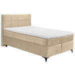 BOXSPRINGBETT 140/200 cm  in Creme  - Creme/Schwarz, Design, Holzwerkstoff/Kunststoff (140/200cm) - Xora