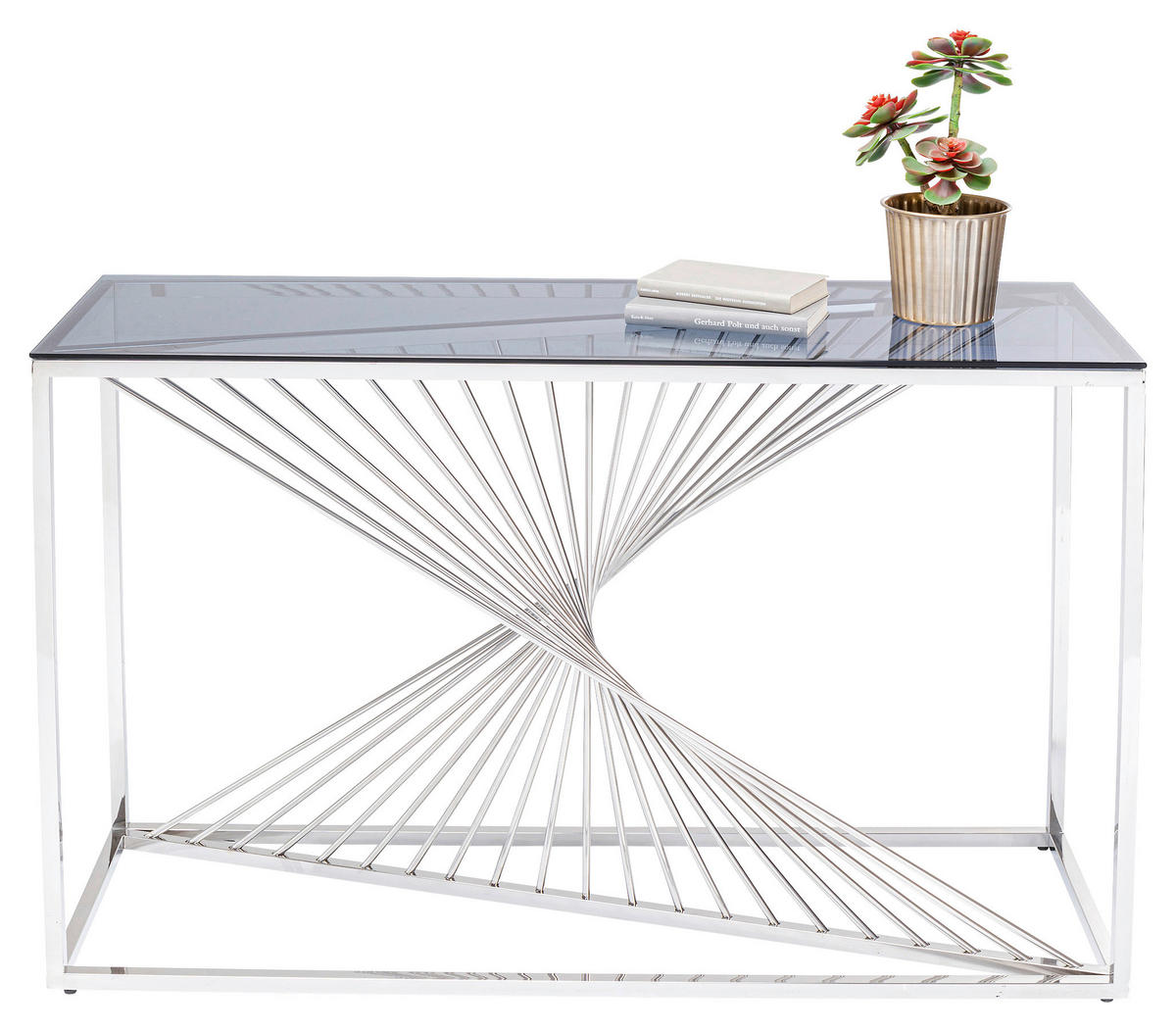 KONSOLENTISCH Silberfarben  - Silberfarben, Design, Glas/Metall (120/40/78cm) - Kare-Design
