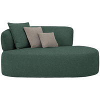 RÉCAMIERE in Plüsch Dunkelgrün, Graubraun  - Dunkelgrün/Graubraun, MODERN, Kunststoff/Textil (166/86/105cm) - Hom`in