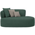 RÉCAMIERE in Plüsch Dunkelgrün, Graubraun  - Dunkelgrün/Graubraun, MODERN, Kunststoff/Textil (166/86/105cm) - Hom`in