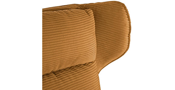 OHRENSESSEL Cord Bernsteinfarben  - Bernsteinfarben/Schwarz, Design, Textil/Metall (83/106/89cm) - Landscape