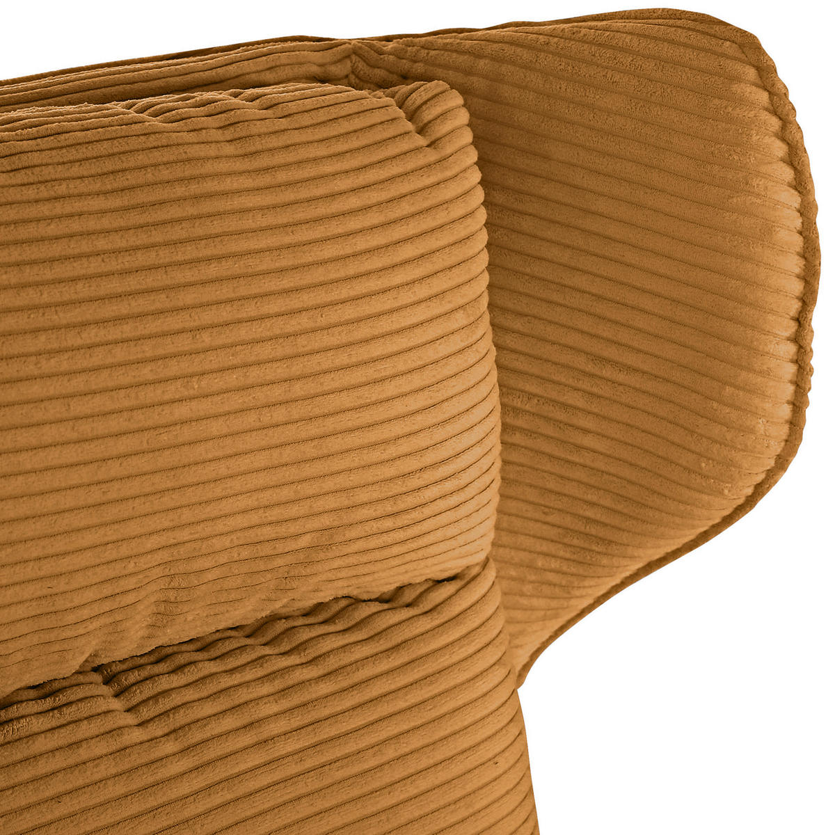 OHRENSESSEL Cord Bernsteinfarben  - Bernsteinfarben/Schwarz, Design, Textil/Metall (83/106/89cm) - Landscape