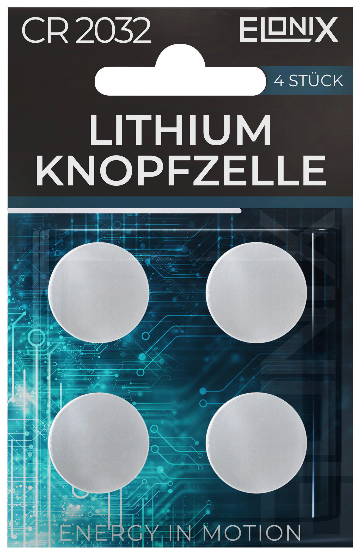 Batterie Knopfzelle Lithium CR2032 3 V 4 Stk.