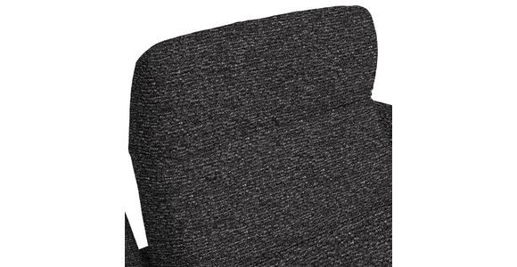 ECKSOFA in Chenille, Flachgewebe Dunkelgrau  - Dunkelgrau/Schwarz, Design, Textil/Metall (165/318cm) - Xora