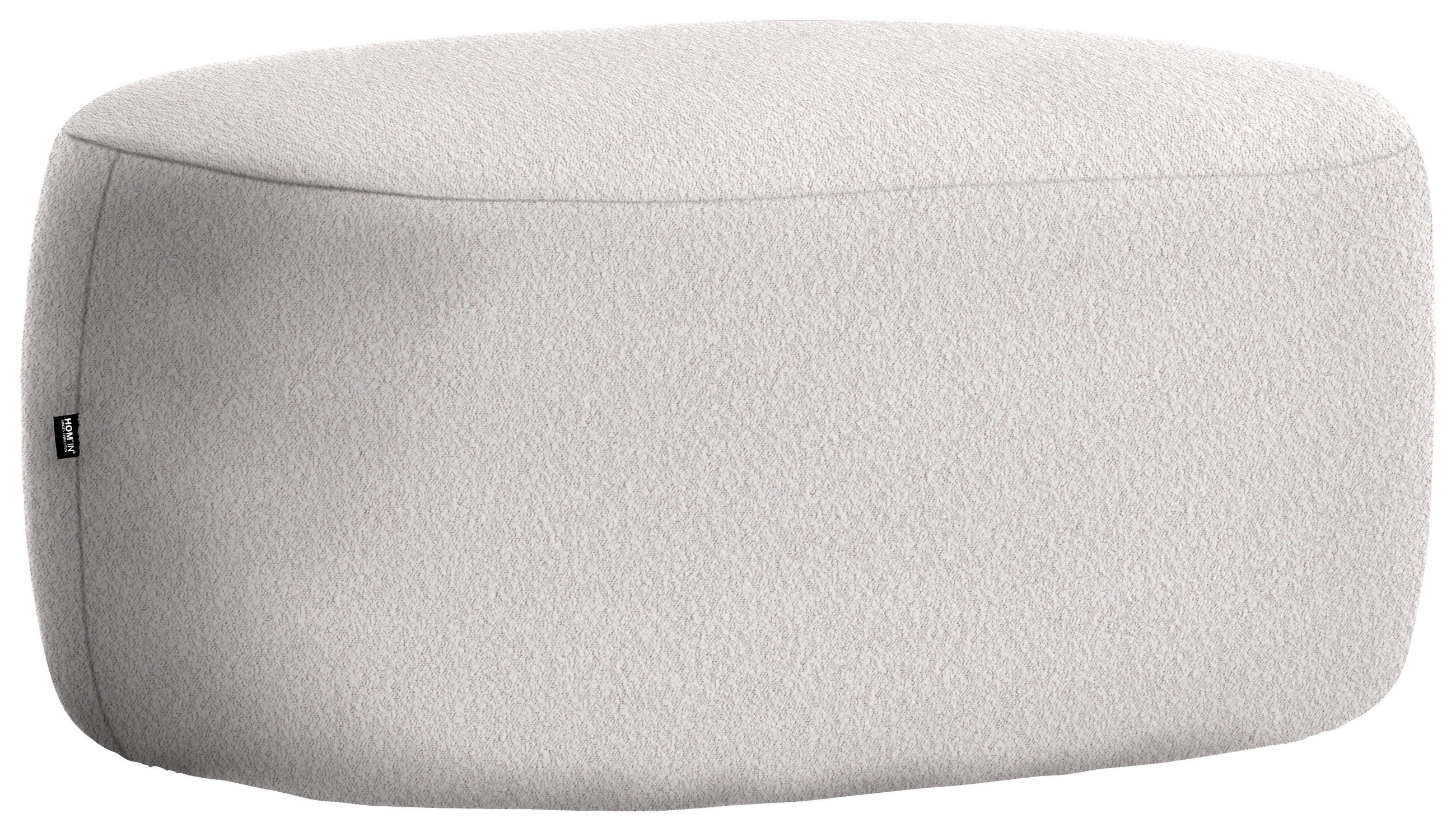 HOCKER in Textil Altrosa  - Schwarz/Altrosa, MODERN, Kunststoff/Textil (88/43/66cm) - Hom`in