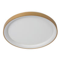 LED-DECKENLEUCHTE Vidal 48/6 cm   - Messingfarben/Opal, Design, Kunststoff/Metall (48/6cm) - Lucide