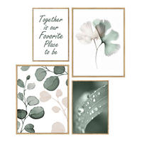 KUNSTDRUCK Text, Blumen 67/65 cm  - Eichefarben/Multicolor, Trend, Holzwerkstoff (67/65cm) - Monee