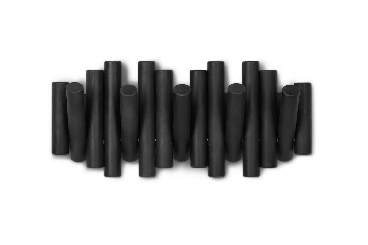 STENSKI OBEŠALNIK - črna, Basics, les (17/4/38cm) - Umbra