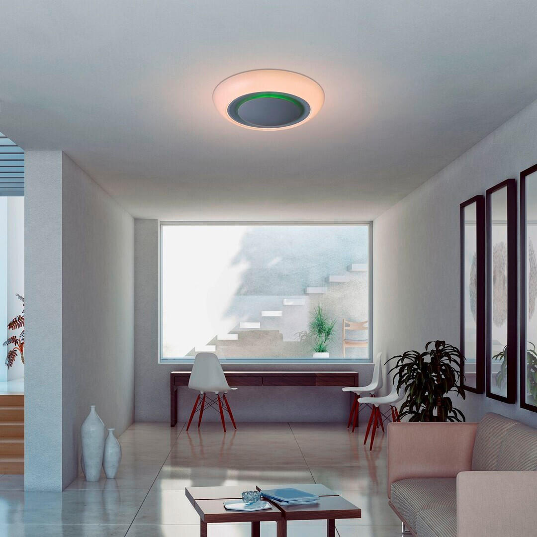 STROPNA LED-SVETILKA Calvin /1400 lm/3000-6000 K/230 V/ - bela, Basics, kovina/umetna masa (41cm)