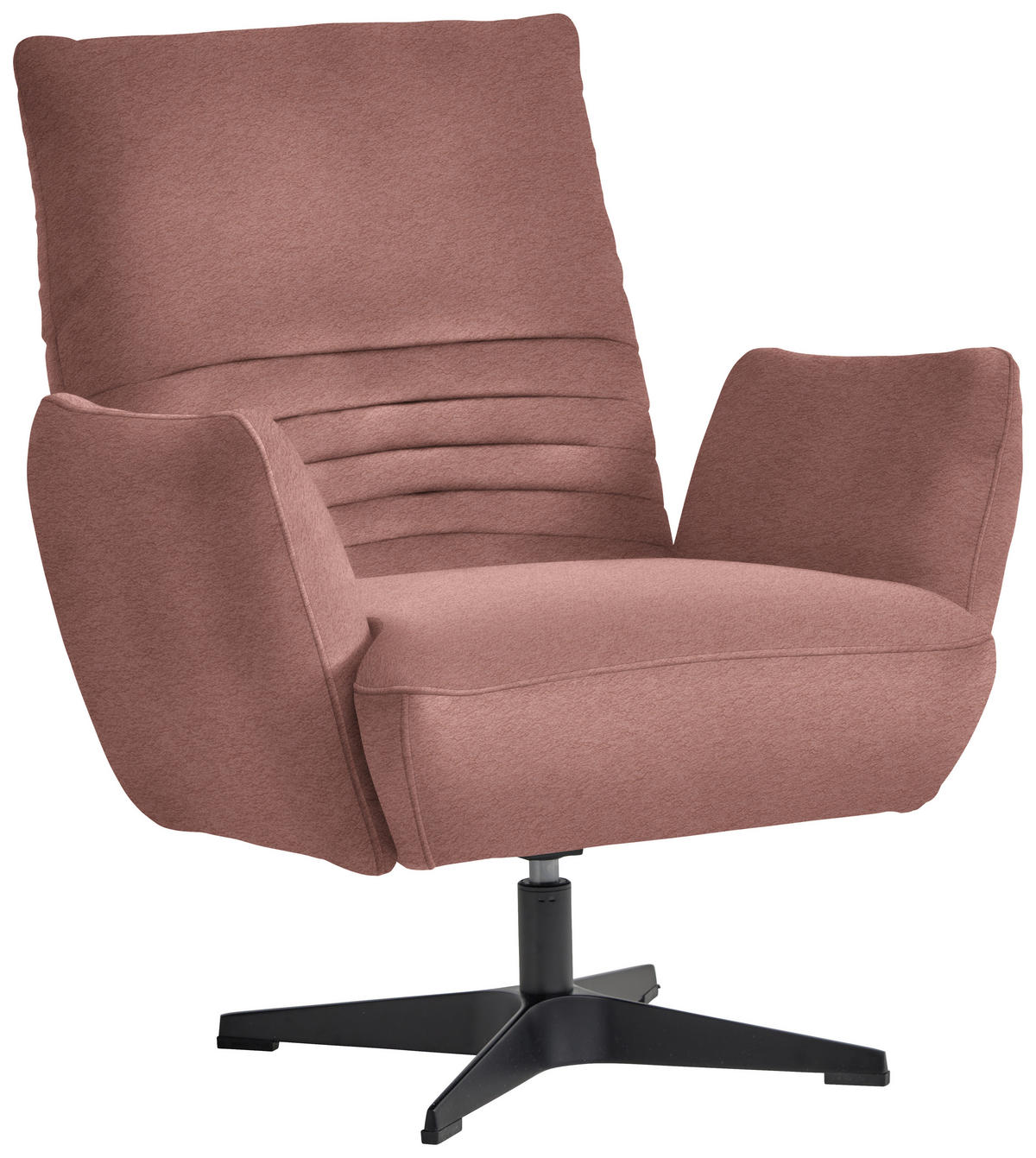 SESSEL in Teddystoff Altrosa  - Schwarz/Altrosa, Design, Textil/Metall (60/94/86cm) - Dieter Knoll