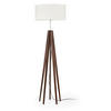 STEHLEUCHTE 50/150 cm    - Dunkelbraun/Silberfarben, Natur, Naturmaterialien/Holz (50/150cm) - Herzblut