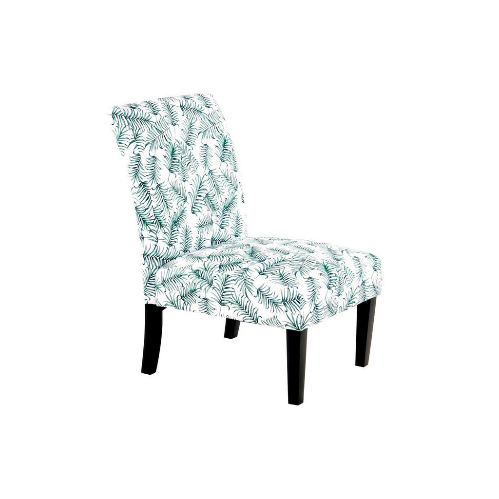 Fotoliu din textil, verde, alb