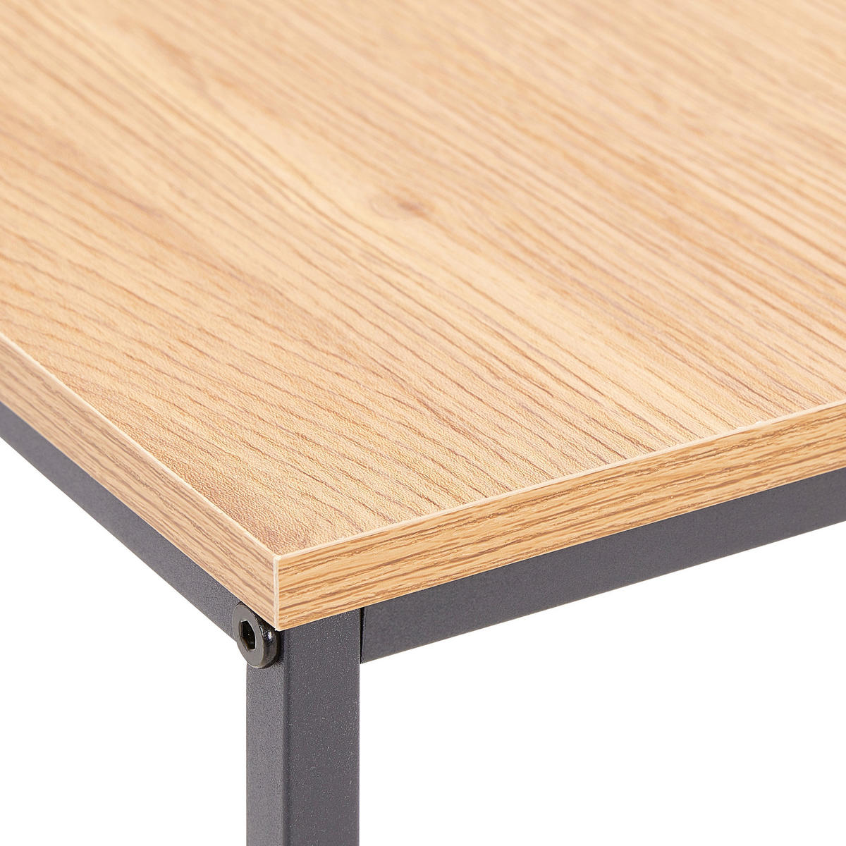 BLUMENTISCHSET Metall, Holzwerkstoff  - Eichefarben/Schwarz, Design, Holzwerkstoff/Metall (30/26/22/90/60/30/30/26/22cm) - MID.YOU