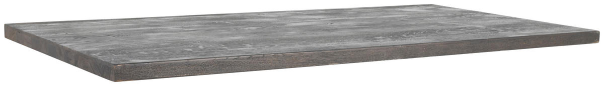 TISCHPLATTE Eiche massiv Graubraun  - Graubraun, MODERN, Holz (160/90/5,5cm) - Boxxx