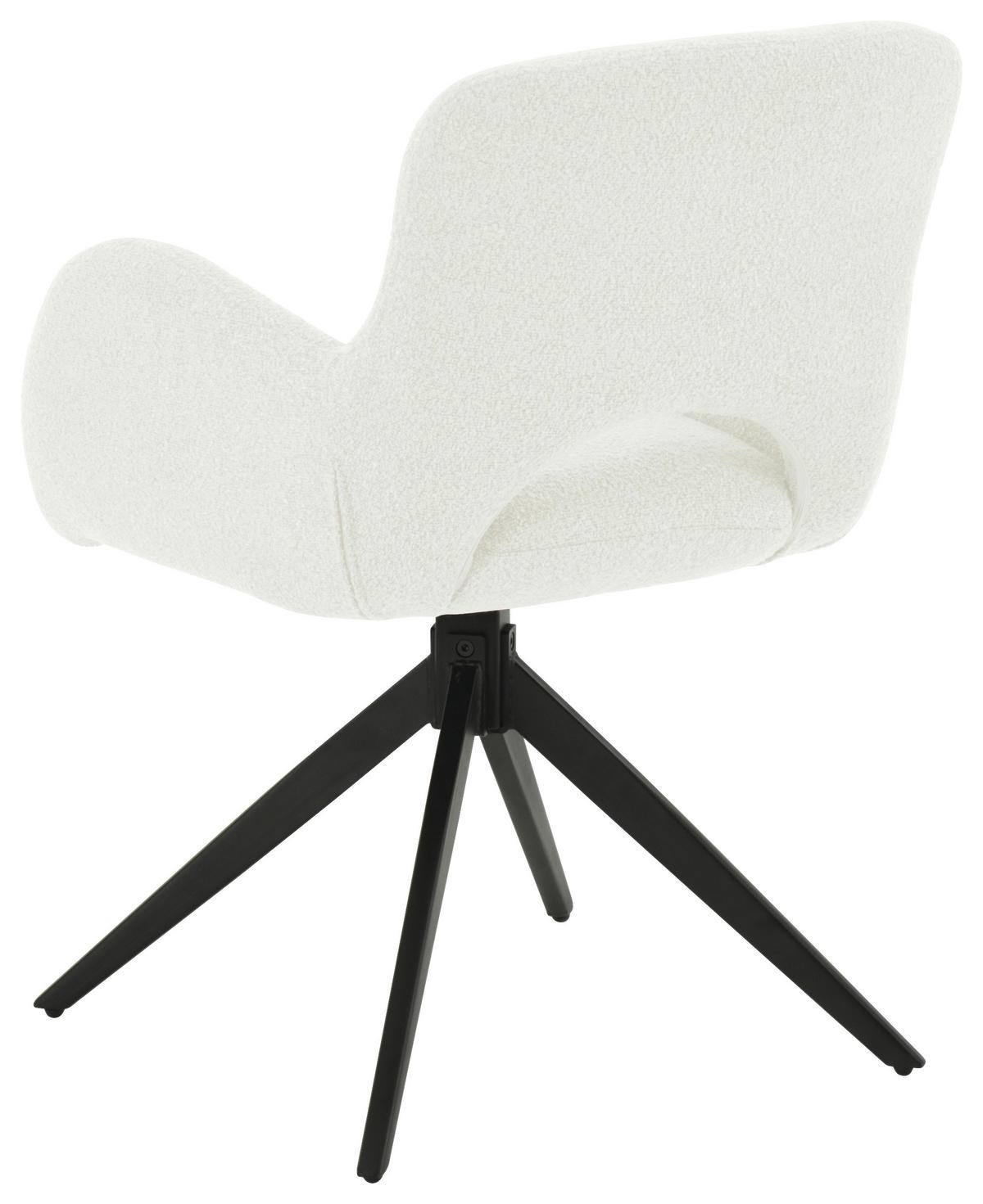 ARMLEHNSTUHL  in Eisen Bouclé  - Schwarz/Weiß, LIFESTYLE, Holz/Textil (63/83/61cm) - MID.YOU