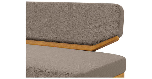SITZBANK 190/80/52 cm Flachgewebe Eichefarben, Grau Eiche massiv  - Eichefarben/Grau, Basics, Holz/Textil (190/80/52cm) - Carryhome