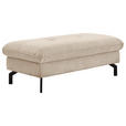 HOCKER Cord Beige  - Beige/Schwarz, Design, Textil/Metall (132/45/68cm) - Carryhome