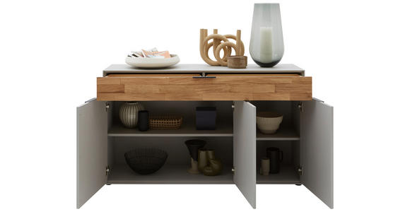 SIDEBOARD 151,9/87,9/45,2 cm  - Wildeiche/Hellgrau, Design, Holz/Holzwerkstoff (151,9/87,9/45,2cm) - Dieter Knoll