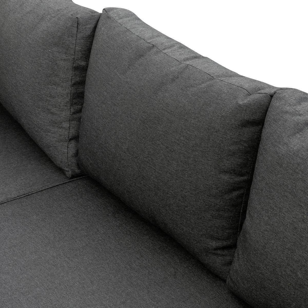 LOUNGEGARNITUR Akazie massiv, Hartholz Aluminium  - Anthrazit/Braun, MODERN, Holz/Textil (178/68/228,5cm) - Gardenson