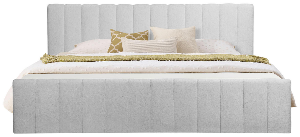 FAMILIENBETT 240/200 cm, Silberfarben  - Silberfarben/Schwarz, Basics, Kunststoff/Textil (240/200cm) - Chameo