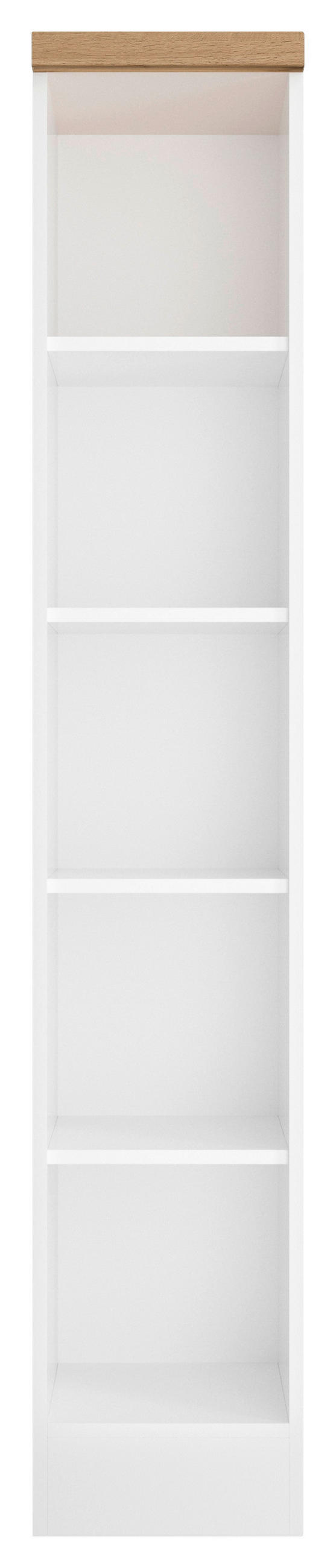 REGAL Weiß, Eiche Wotan  - Eiche Wotan/Weiß, LIFESTYLE, Holzwerkstoff (30/166/60cm) - Held