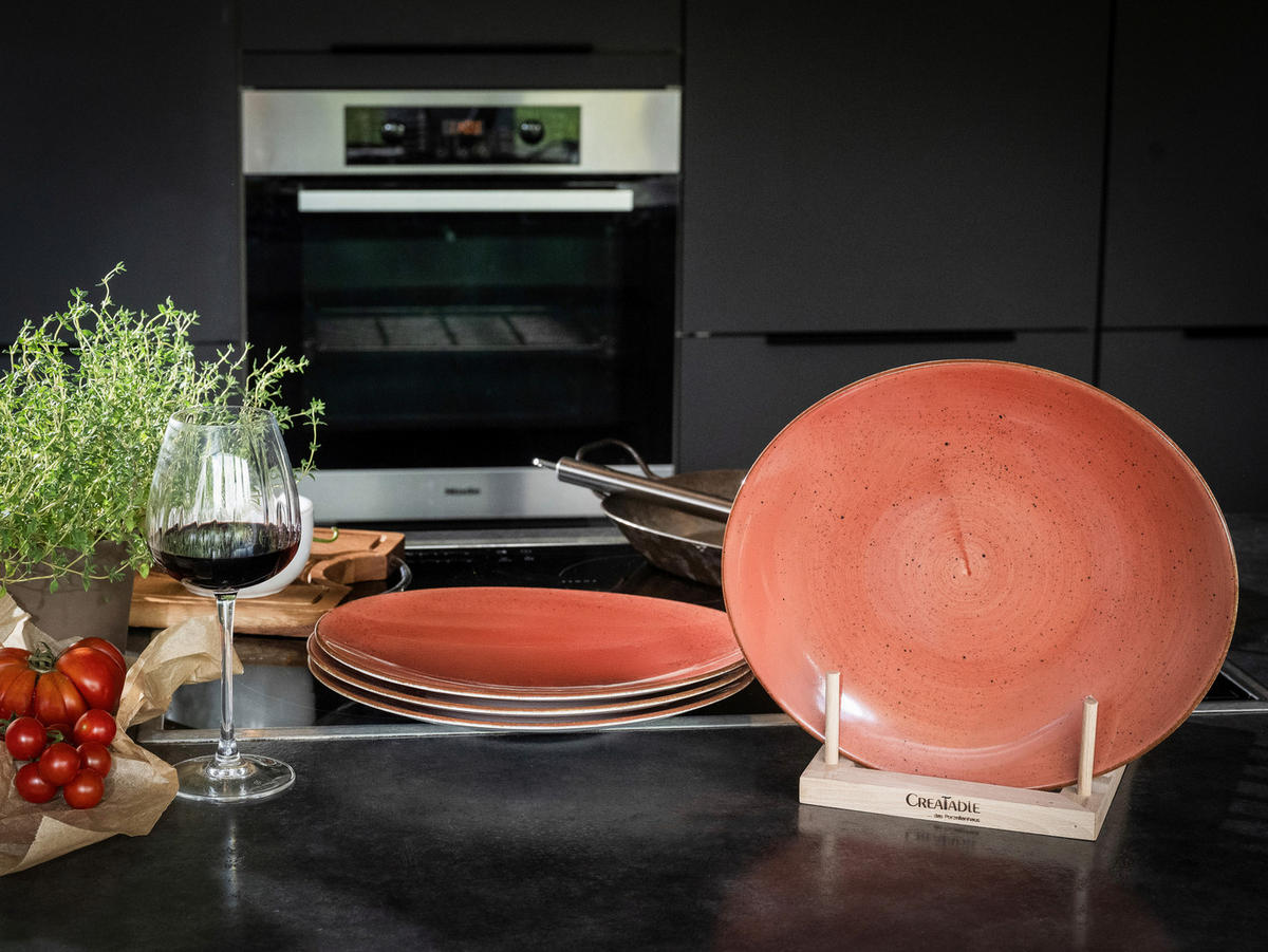 STEAKTELLERSET Vintage Nature Umbra 4-teilig  - Rostfarben, Basics, Keramik - Creatable