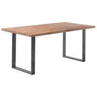 JEDÁLENSKÝ STÔL, dub, antracitová, farba duba, 180/90/76 cm - farba duba/antracitová, Modern, kov/drevo (180/90/76cm) - MID.YOU