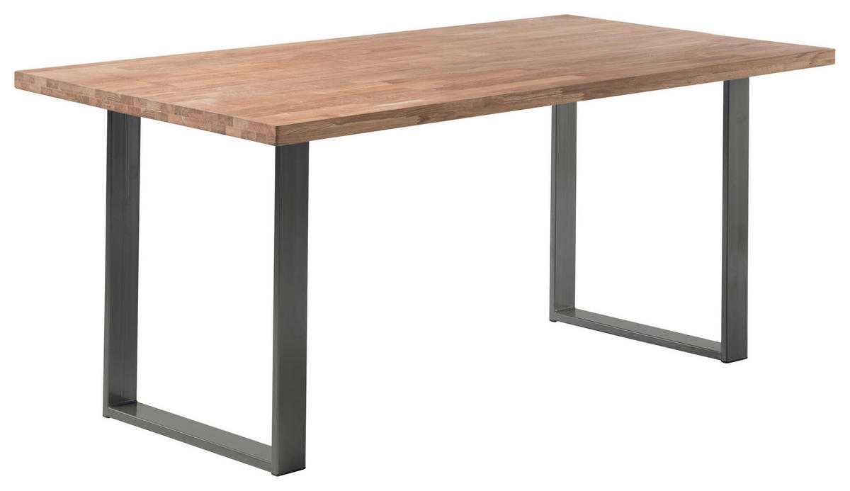 ESSTISCH in Holz, Metall 180/90/76 cm  - Eichefarben/Anthrazit, Modern, Holz/Metall (180/90/76cm) - MID.YOU