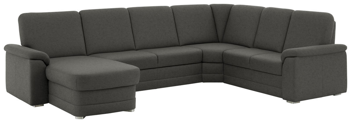 WOHNLANDSCHAFT  in Chenille Grau  - Alufarben/Grau, KONVENTIONELL, Holz/Textil (160/329/235cm) - Beldomo Comfort