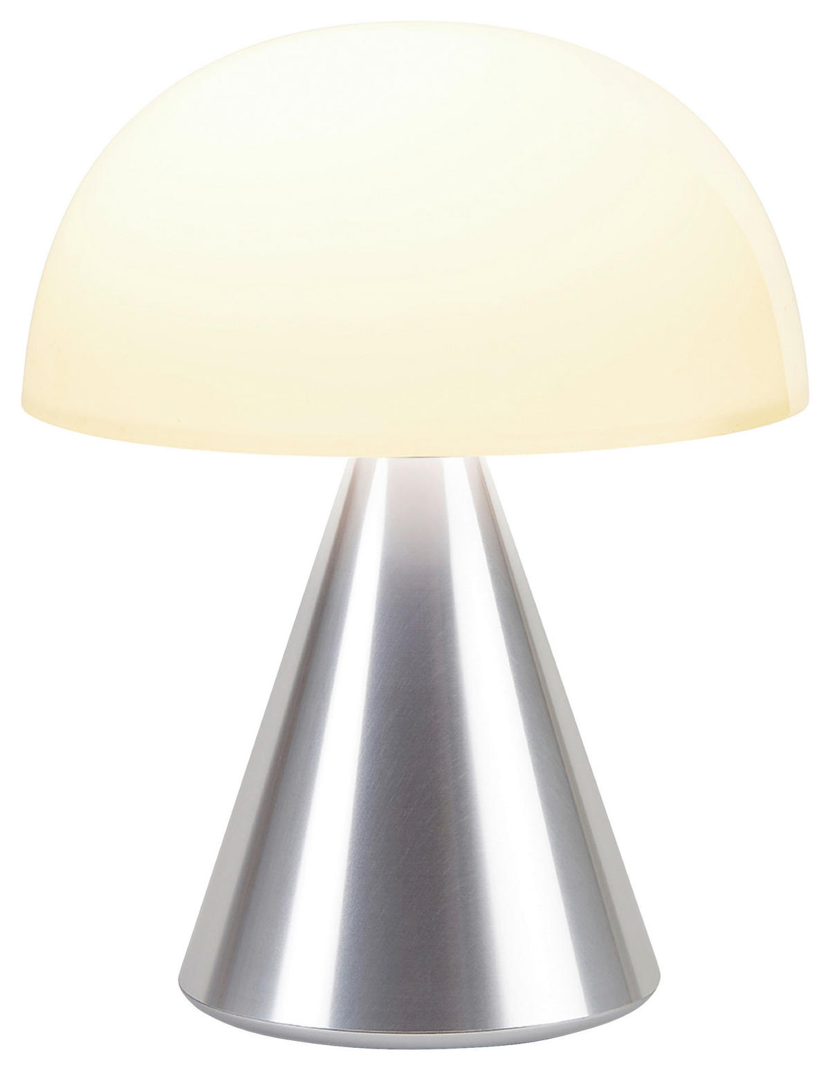 AKKU-TISCHLEUCHTE 14/17/14 cm   - Alufarben, Design, Kunststoff/Metall (14/17/14cm)