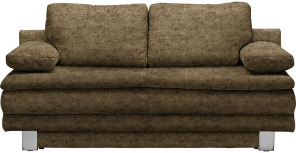 SCHLAFSOFA Webstoff Hellgrün - Chromfarben/Hellgrün, Design, Textil/Metall (194/96/86cm) - Novel