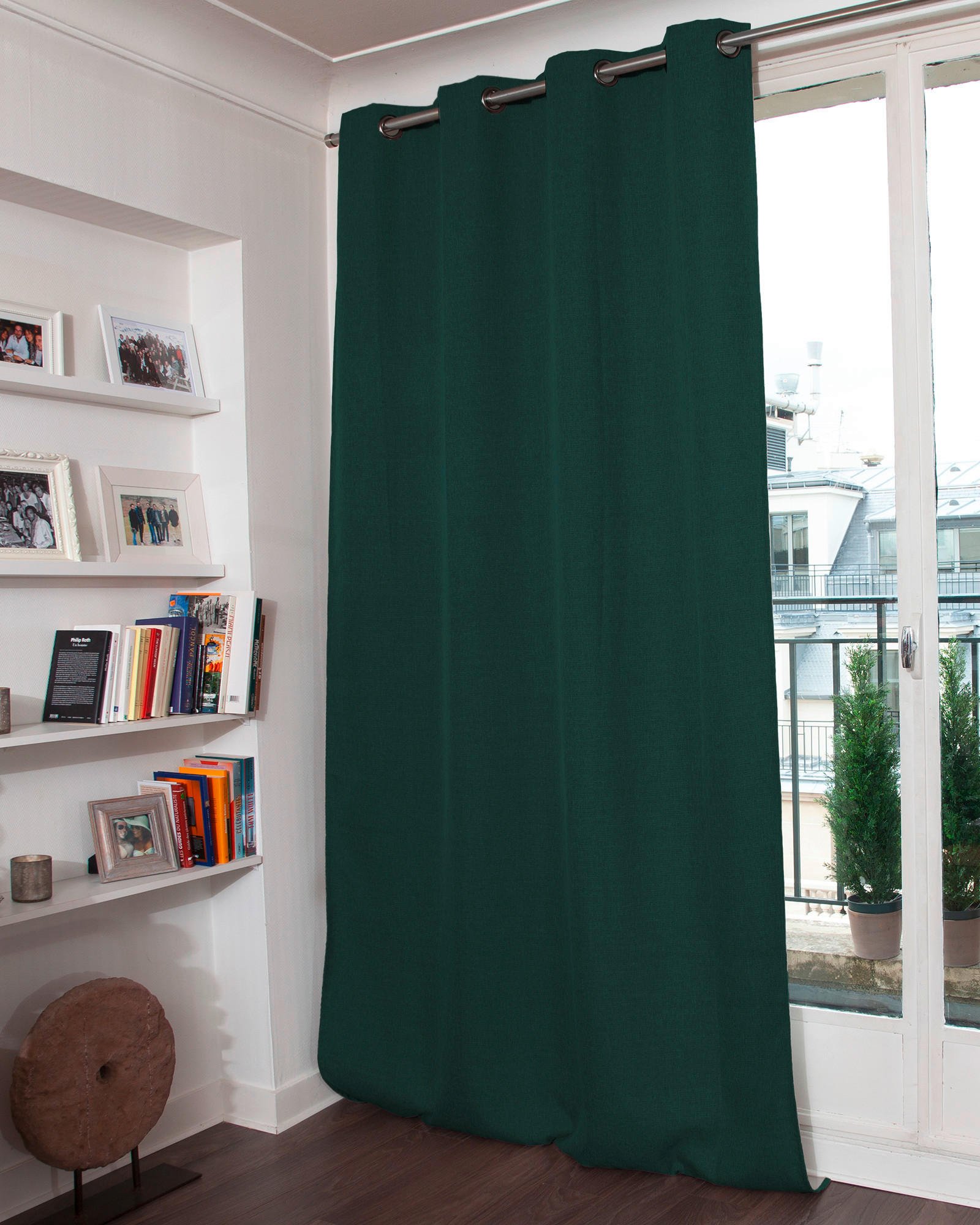 VERDUNKELUNGSVORHANG - Dunkelgrün, Basics, Textil (135/260cm)