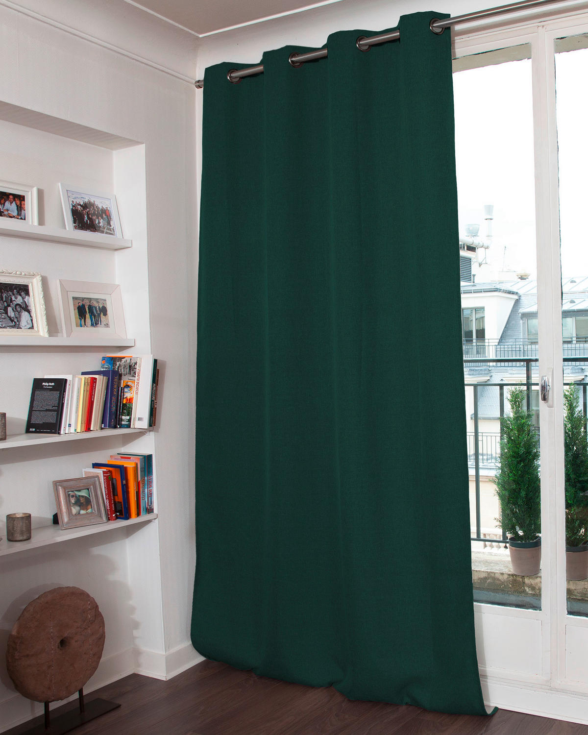 VERDUNKELUNGSVORHANG - Dunkelgrün, Basics, Textil (135/260cm)