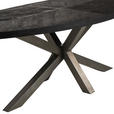 ESSTISCH in Holz, Metall 220/110/76 cm   - Schwarz/Alufarben, Trend, Holz/Metall (220/110/76cm) - Ambia Home