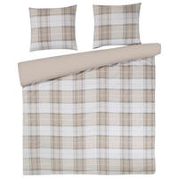 BETTWÄSCHESET 2-teilig Portland Satin 160/210 cm  - Weiss/Beige, Basics, Textil (160/210cm) - Novel