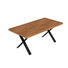 ESSTISCH Wildeiche massiv rechteckig Eichefarben - Eichefarben/Schwarz, LIFESTYLE, Holz/Metall (180/100/75cm) - Carryhome ESSTISCH Wildeiche massiv rechteckig Eichefarben - Eichefarben/Schwarz, LIFESTYLE, Holz/Metall (180/100/75cm) - Carryhome