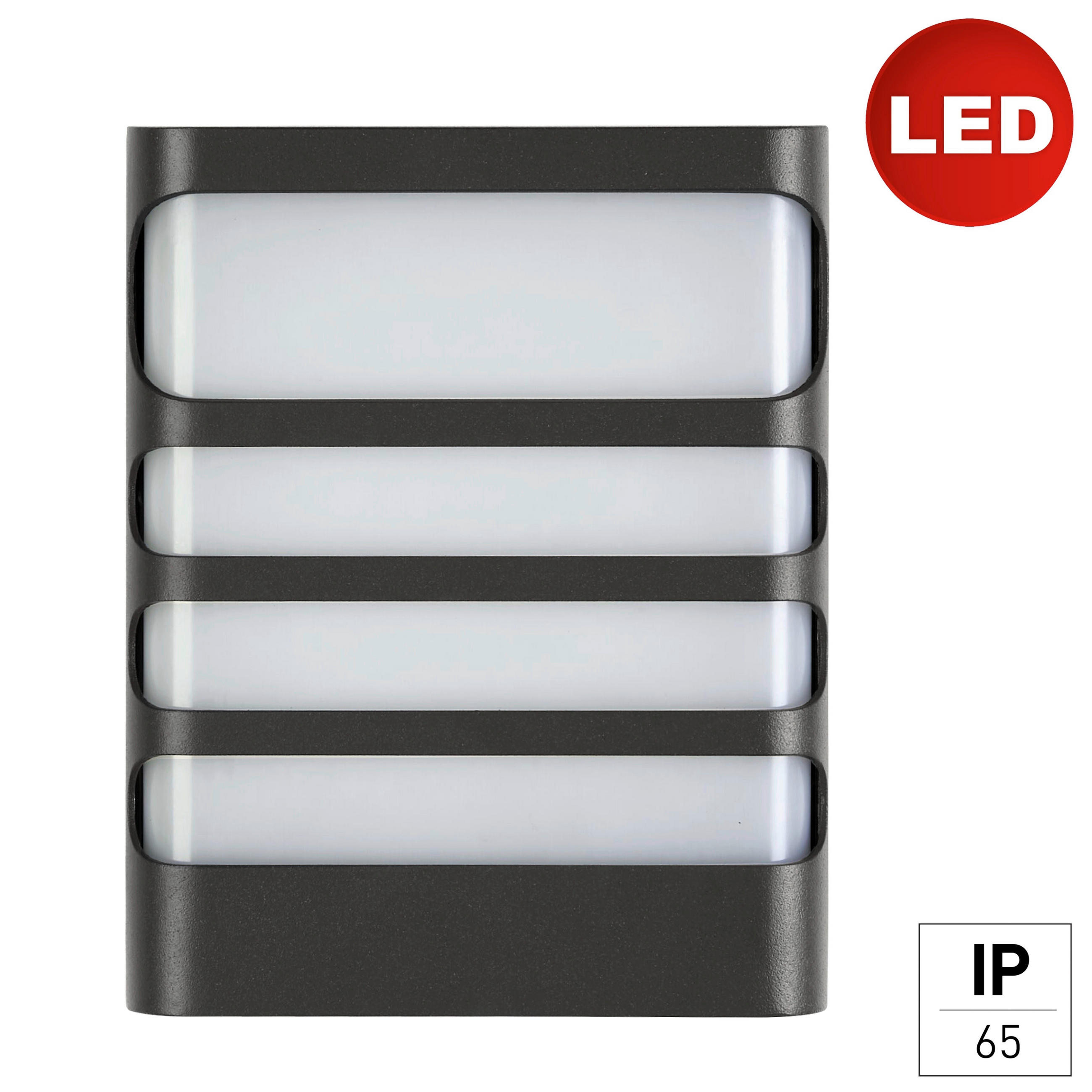 LED-AUßENLEUCHTE Vega 17/8/21 cm  - Schwarz, KONVENTIONELL, Metall (17/8/21cm)