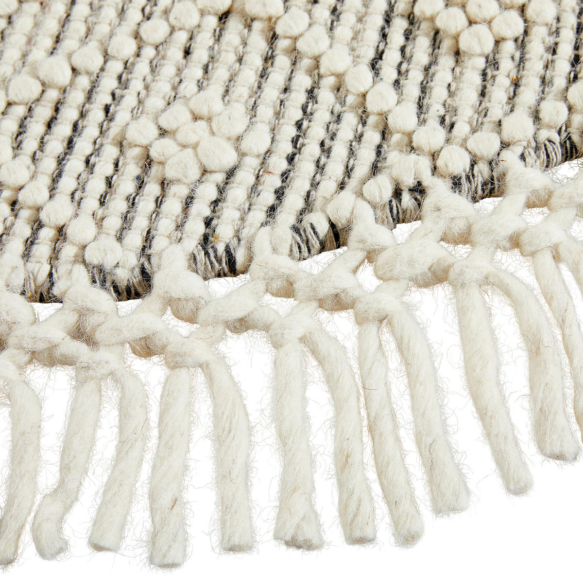 HANDWEBTEPPICH 120 cm Sylt Creme  - Creme, Natur, Textil (120cm) - Linea Natura