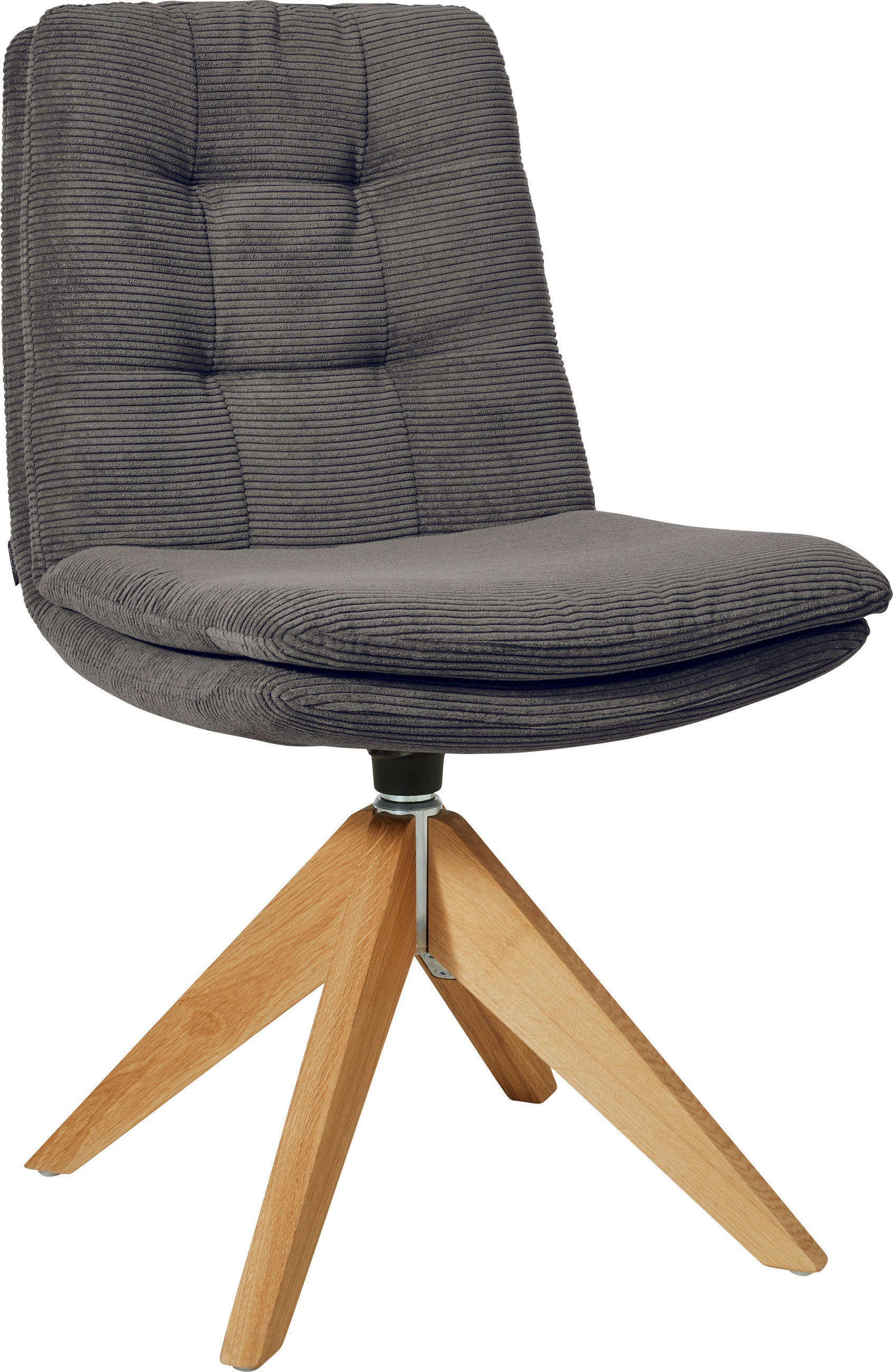 STUHL - Eichefarben/Anthrazit, Design, Holz/Textil (50/90/69cm) - Johann Jakob